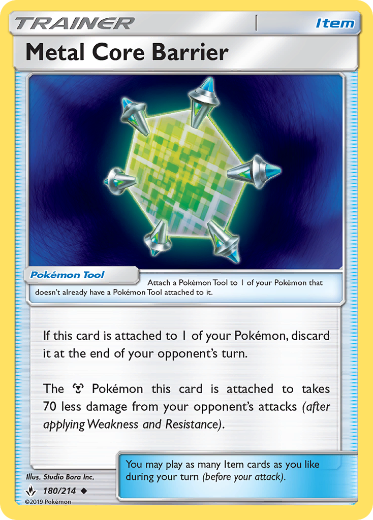 Metal Core Barrier (180/214) [Sun & Moon: Unbroken Bonds] Reverse Holofoil