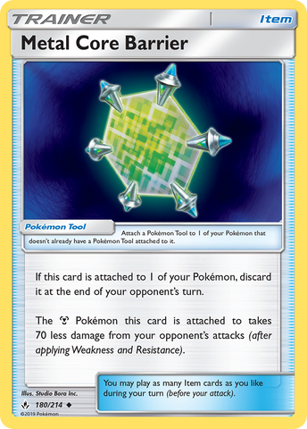 Metal Core Barrier (180/214) [Sun & Moon: Unbroken Bonds] Reverse Holofoil