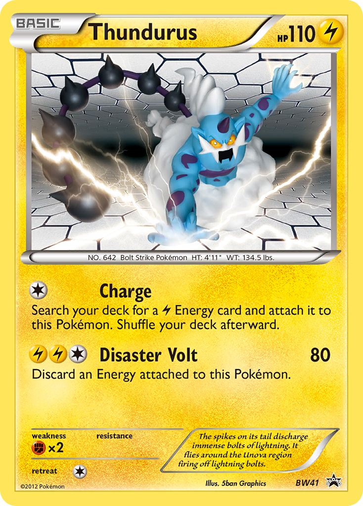 Thundurus (BW41) [Black & White: Black Star Promos] Reverse Holofoil