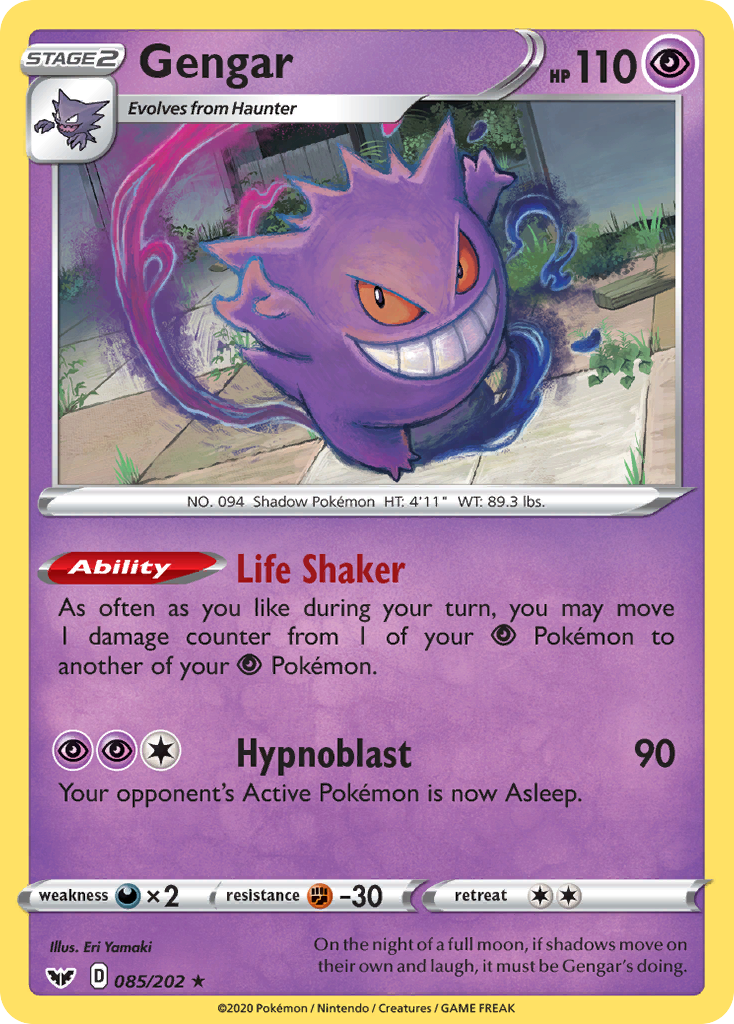Gengar (085/202) [Sword & Shield: Base Set] Reverse Holofoil