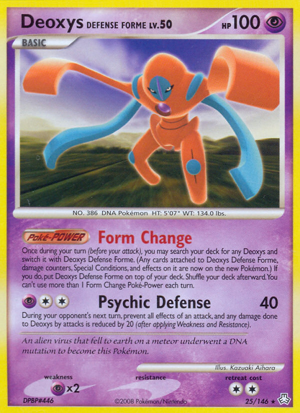 Deoxys Defense Forme (25/146) [Diamond & Pearl: Legends Awakened] Reverse Holofoil