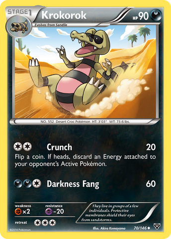 Krokorok (70/146) [XY: Base Set] Reverse Holofoil