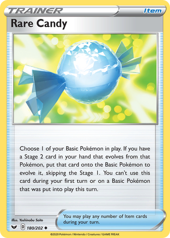 Rare Candy (180/202) [Sword & Shield: Base Set] Reverse Holofoil