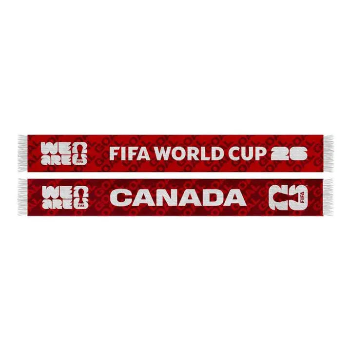 2026 FIFA World Cup Red Acrylic Scarf - Canada