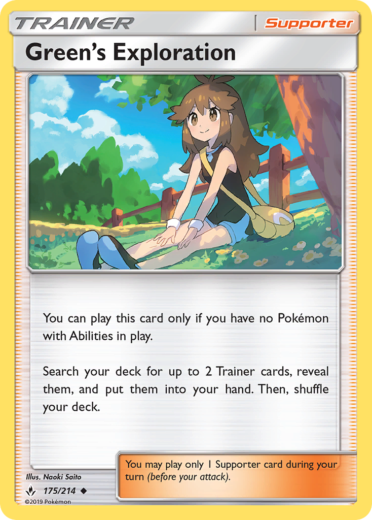 Green's Exploration (175/214) [Sun & Moon: Unbroken Bonds] Reverse Holofoil