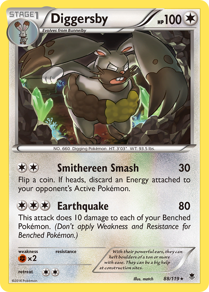 Diggersby (88/119) [XY: Phantom Forces] Reverse Holofoil