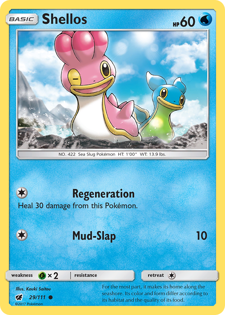 Shellos (29/111) [Sun & Moon: Crimson Invasion] Reverse Holofoil