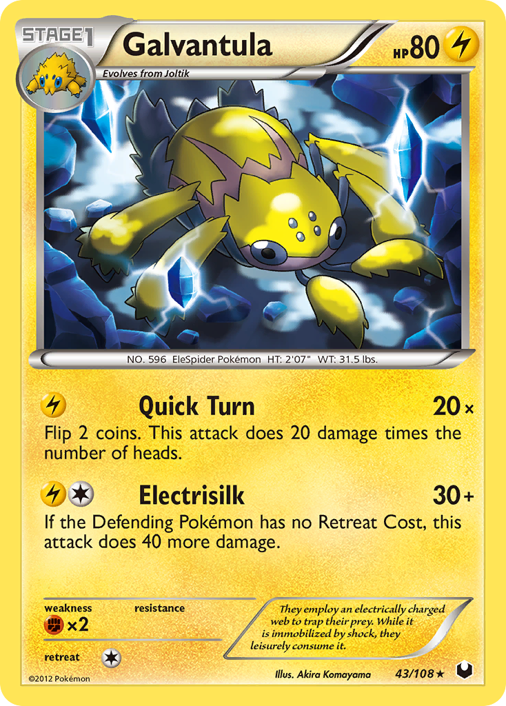 Galvantula (43/108) [Black & White: Dark Explorers] Reverse Holofoil