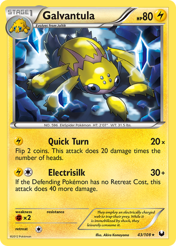 Galvantula (43/108) [Black & White: Dark Explorers] Reverse Holofoil
