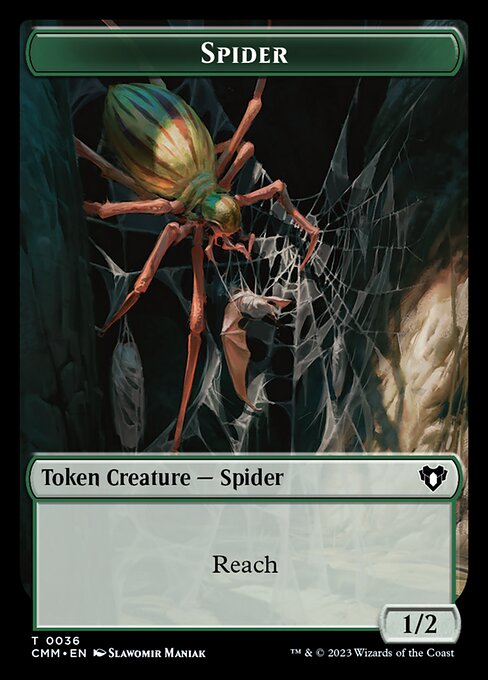 Elemental (0024) // Spider Double-Sided Token [Commander Masters Tokens] Foil