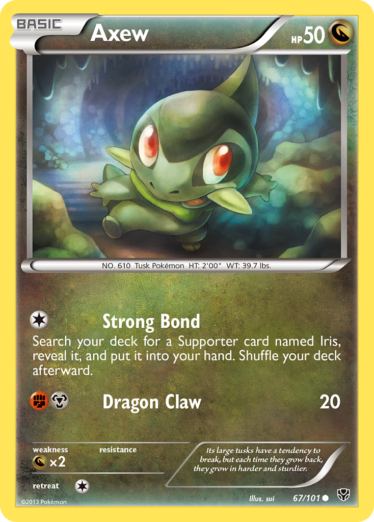 Axew (67/101) [Black & White: Plasma Blast] Reverse Holofoil
