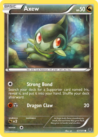 Axew (67/101) [Black & White: Plasma Blast] Reverse Holofoil
