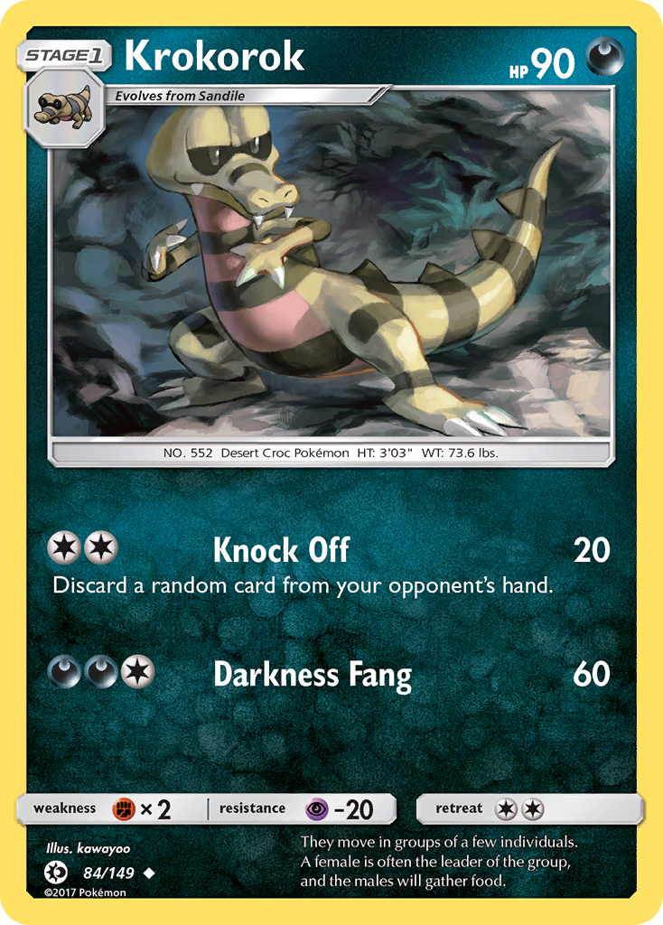 Krokorok (84/149) [Sun & Moon: Base Set] Reverse Holofoil