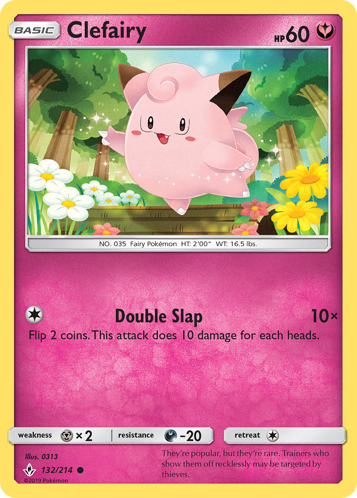 Clefairy (132/214) [Sun & Moon: Unbroken Bonds] Reverse Holofoil