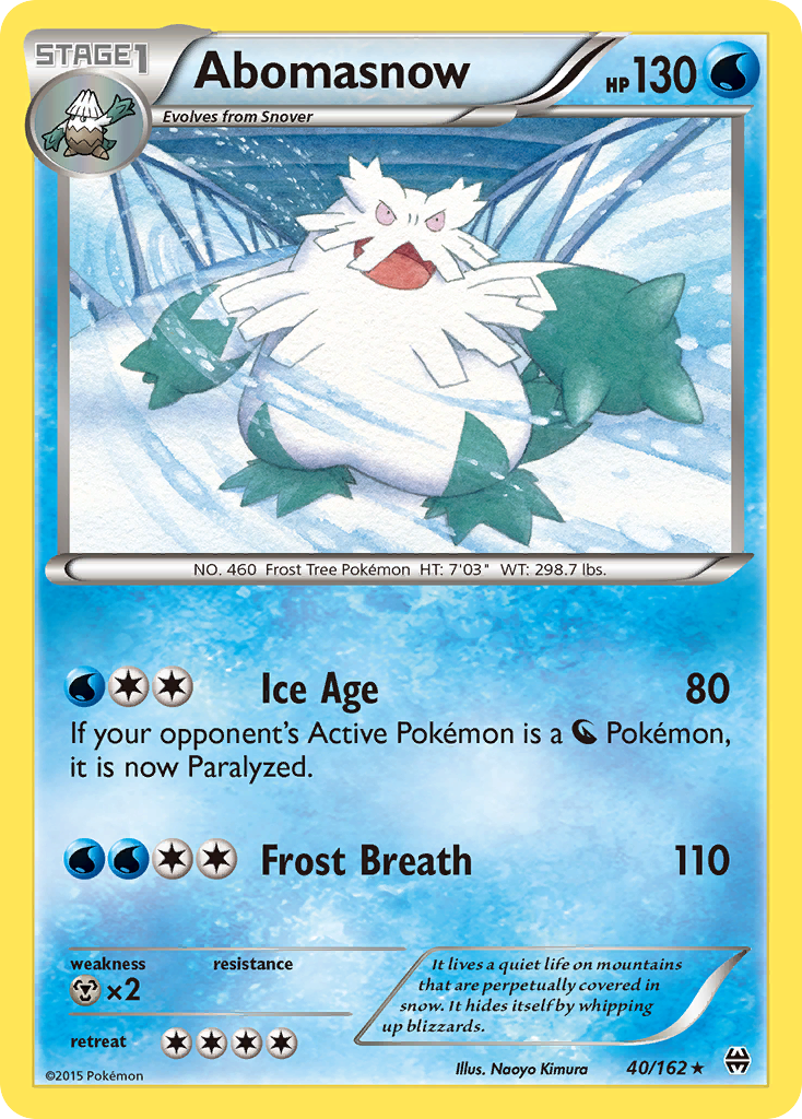 Abomasnow (40/162) [XY: BREAKthrough] Reverse Holofoil