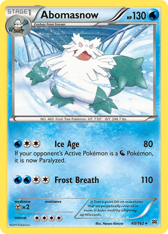 Abomasnow (40/162) [XY: BREAKthrough] Reverse Holofoil