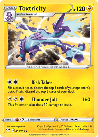 Toxtricity (063/189) [Sword & Shield: Darkness Ablaze] Reverse Holofoil