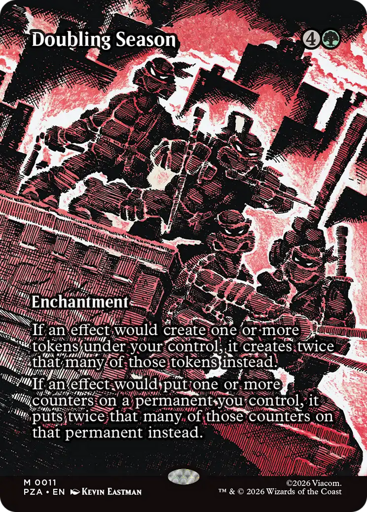 Doubling Season (Borderless) [Teenage Mutant Ninja Turtles Eternal-Legal] Foil