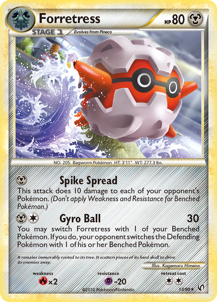 Forretress (13/90) [HeartGold & SoulSilver: Undaunted] Reverse Holofoil