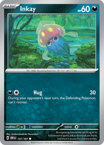Inkay (137/197) [Scarlet & Violet: Obsidian Flames] Reverse Holofoil