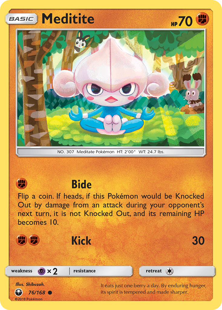 Meditite (76/168) [Sun & Moon: Celestial Storm] Reverse Holofoil