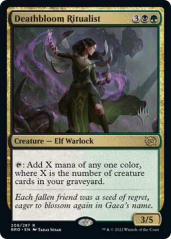 Deathbloom Ritualist (Promo Pack) [The Brothers' War Promos] Foil