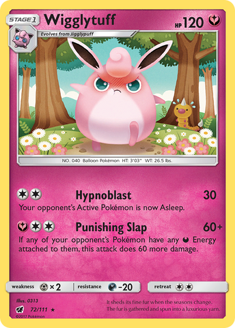 Wigglytuff (72/111) [Sun & Moon: Crimson Invasion] Reverse Holofoil
