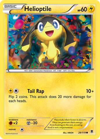 Helioptile (28/119) [XY: Phantom Forces] Reverse Holofoil