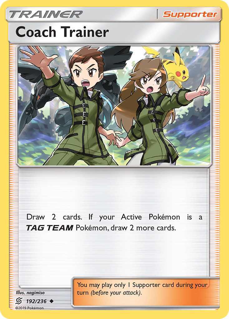 Coach Trainer (192/236) [Sun & Moon: Unified Minds] Reverse Holofoil