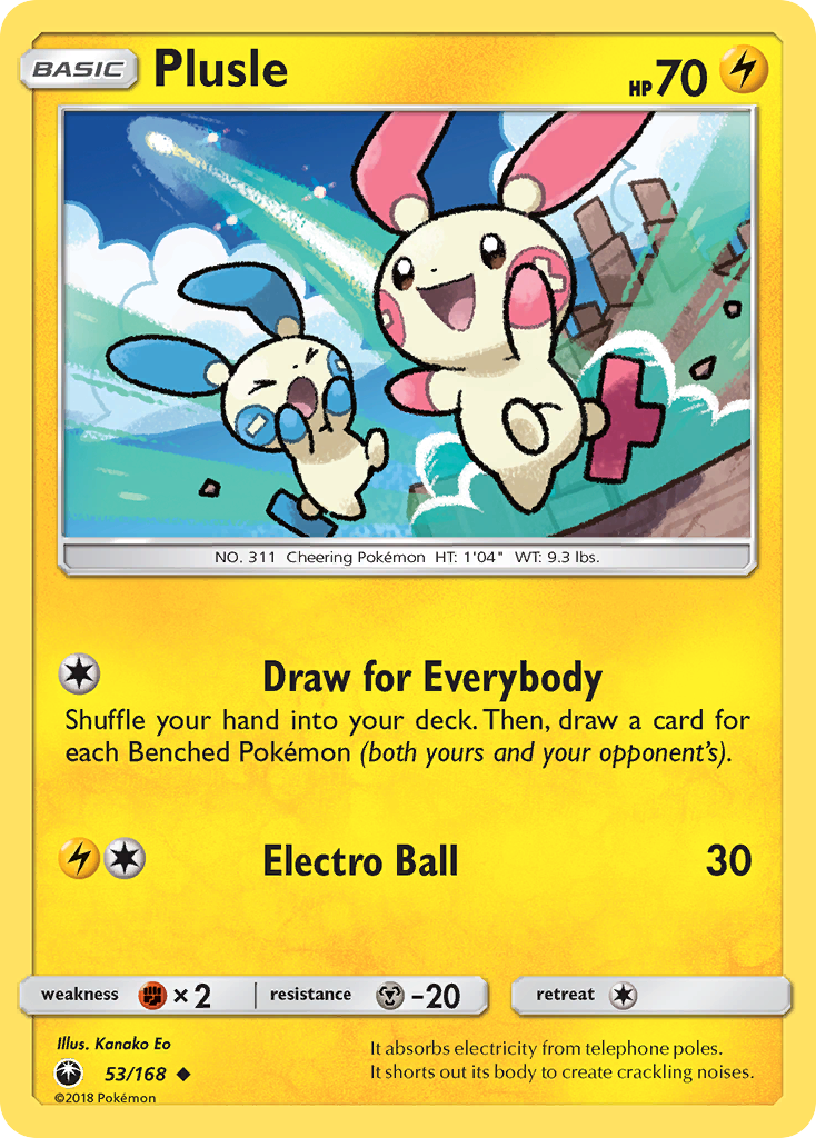 Plusle (53/168) [Sun & Moon: Celestial Storm] Reverse Holofoil