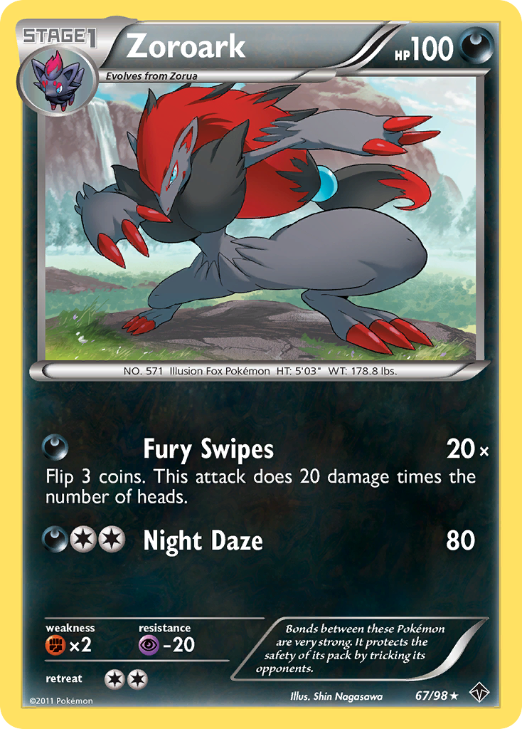 Zoroark (67/98) [Black & White: Emerging Powers] Reverse Holofoil