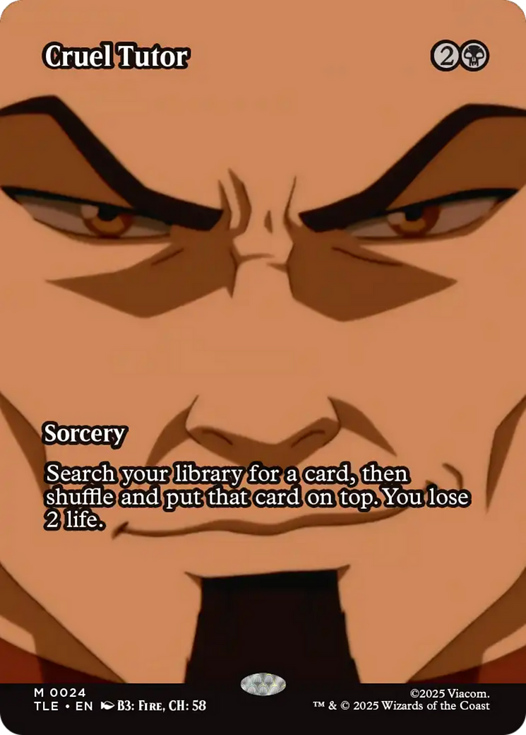 Cruel Tutor (Borderless) [Avatar: The Last Airbender: Eternal-Legal] Foil