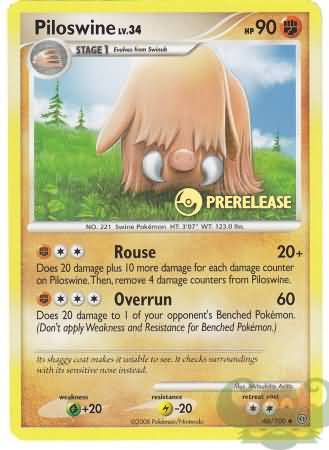 Piloswine (46/100) (Prerelease Promo) [Nintendo: Black Star Promos] Holofoil