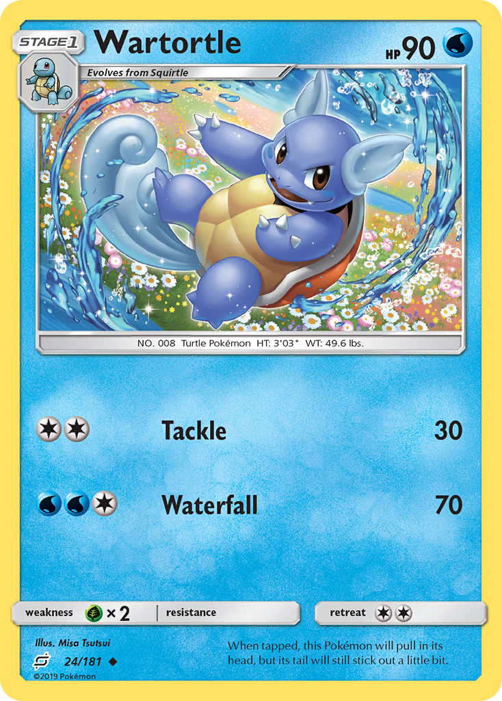 Wartortle (24/181) [Sun & Moon: Team Up] Reverse Holofoil