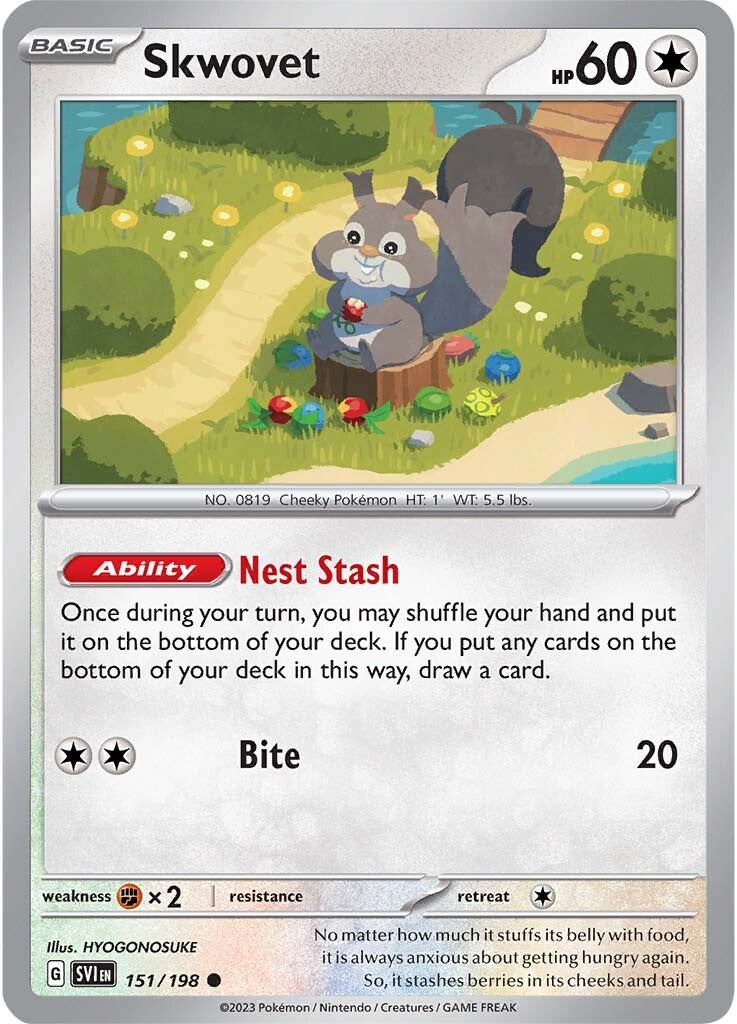 Skwovet (151/198) [Scarlet & Violet: Base Set] Reverse Holofoil