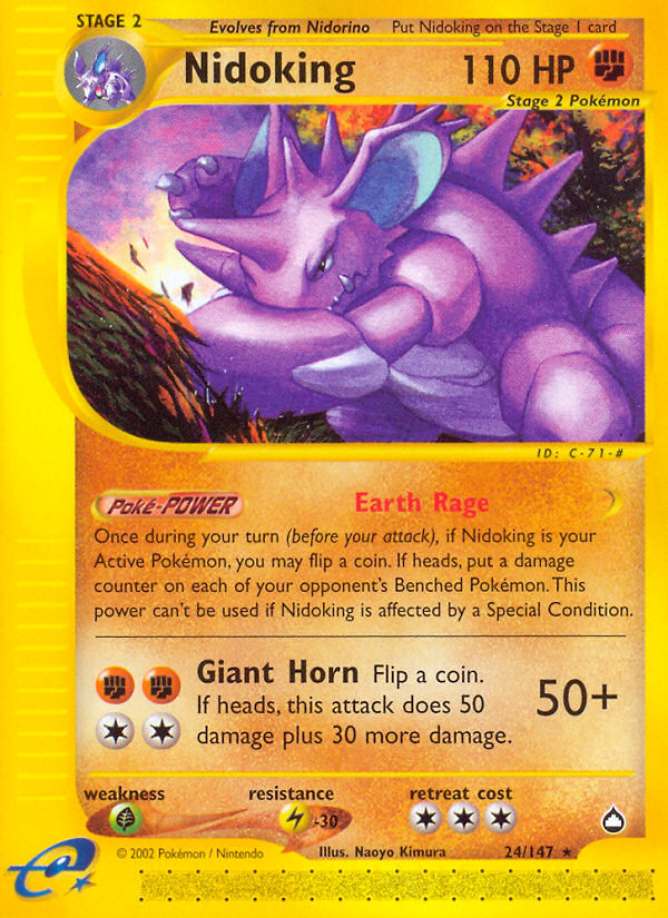 Nidoking (24/147) [Aquapolis] Reverse Holofoil
