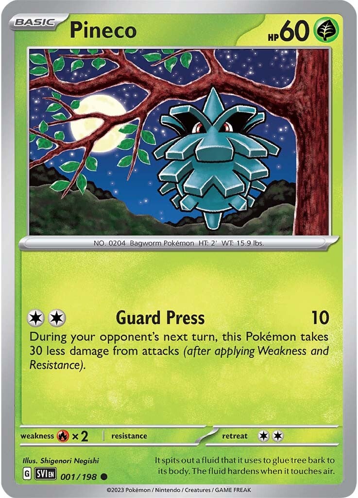 Pineco (001/198) [Scarlet & Violet: Base Set] Reverse Holofoil