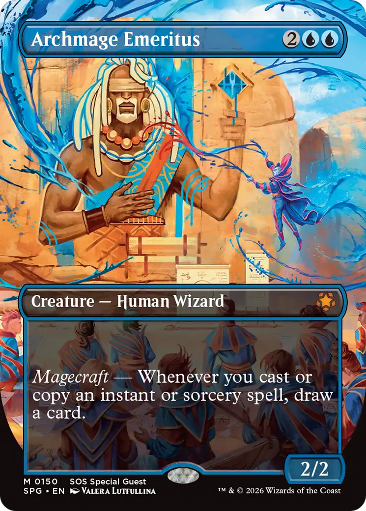 Archmage Emeritus (Borderless) [Secrets of Strixhaven Special Guests] Foil