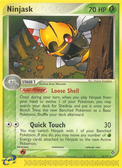 Ninjask (18/97) [EX: Dragon] Reverse Holofoil