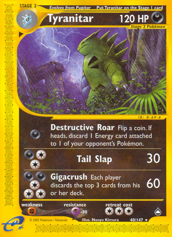 Tyranitar (40/147) [Aquapolis] Reverse Holofoil