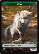Wolf (0018) // Emblem - Arlinn, Embraces by the Moon Double-Sided Token [Innistrad Remastered Tokens] Foil
