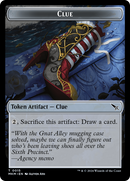 Clue (0015) // A 0042 Double-Sided Token [Murders at Karlov Manor Tokens] Foil