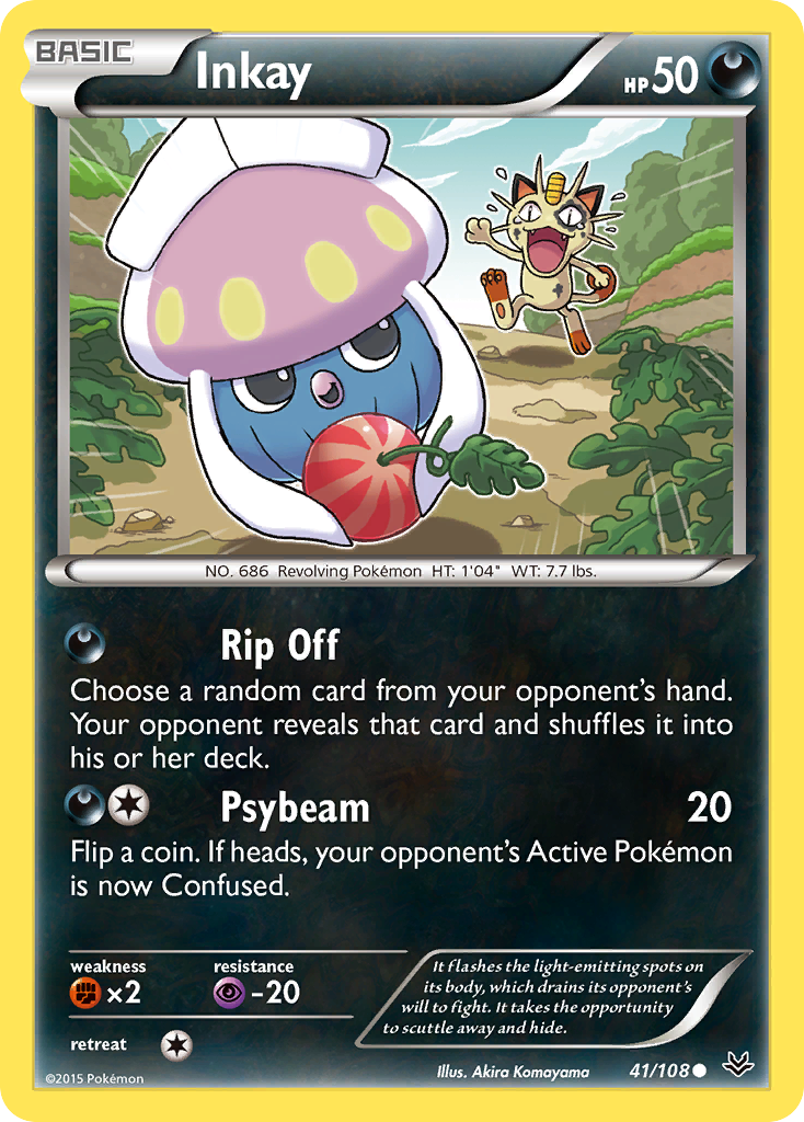 Inkay (41/108) [XY: Roaring Skies] Reverse Holofoil