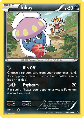 Inkay (41/108) [XY: Roaring Skies] Reverse Holofoil
