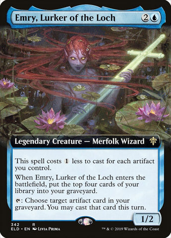 Emry, Lurker of the Loch (Extended Art) [Throne of Eldraine] Foil