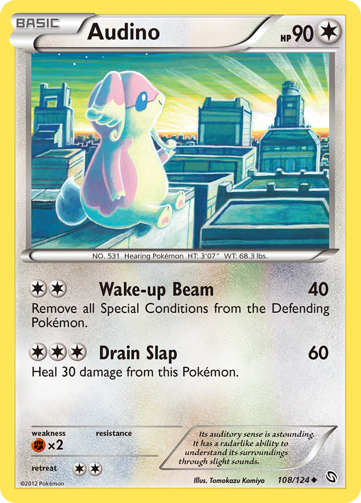 Audino (108/124) [Black & White: Dragons Exalted] Reverse Holofoil