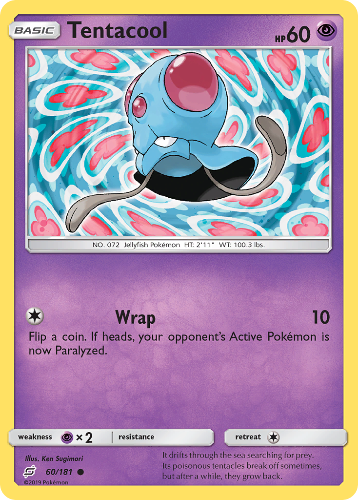Tentacool (60/181) [Sun & Moon: Team Up] Reverse Holofoil