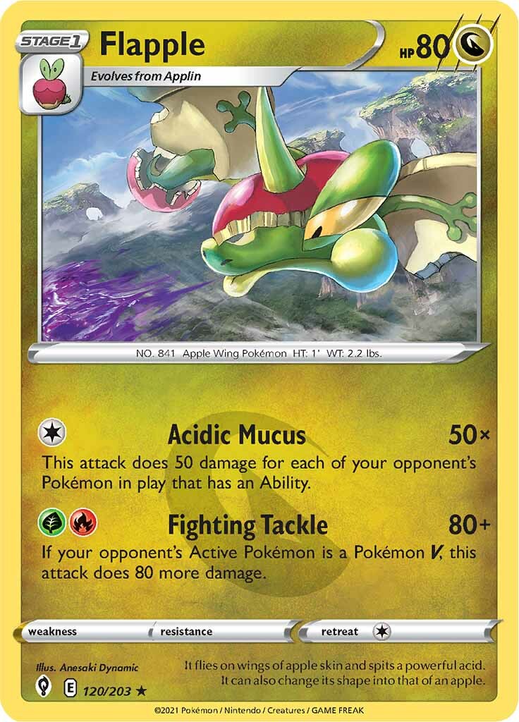 Flapple (120/203) [Sword & Shield: Evolving Skies] Reverse Holofoil