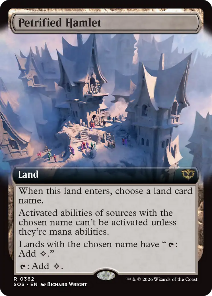 Petrified Hamlet (Extended Art) [Secrets of Strixhaven] Foil