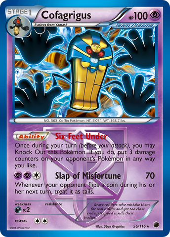 Cofagrigus (56/116) [Black & White: Plasma Freeze] Reverse Holofoil